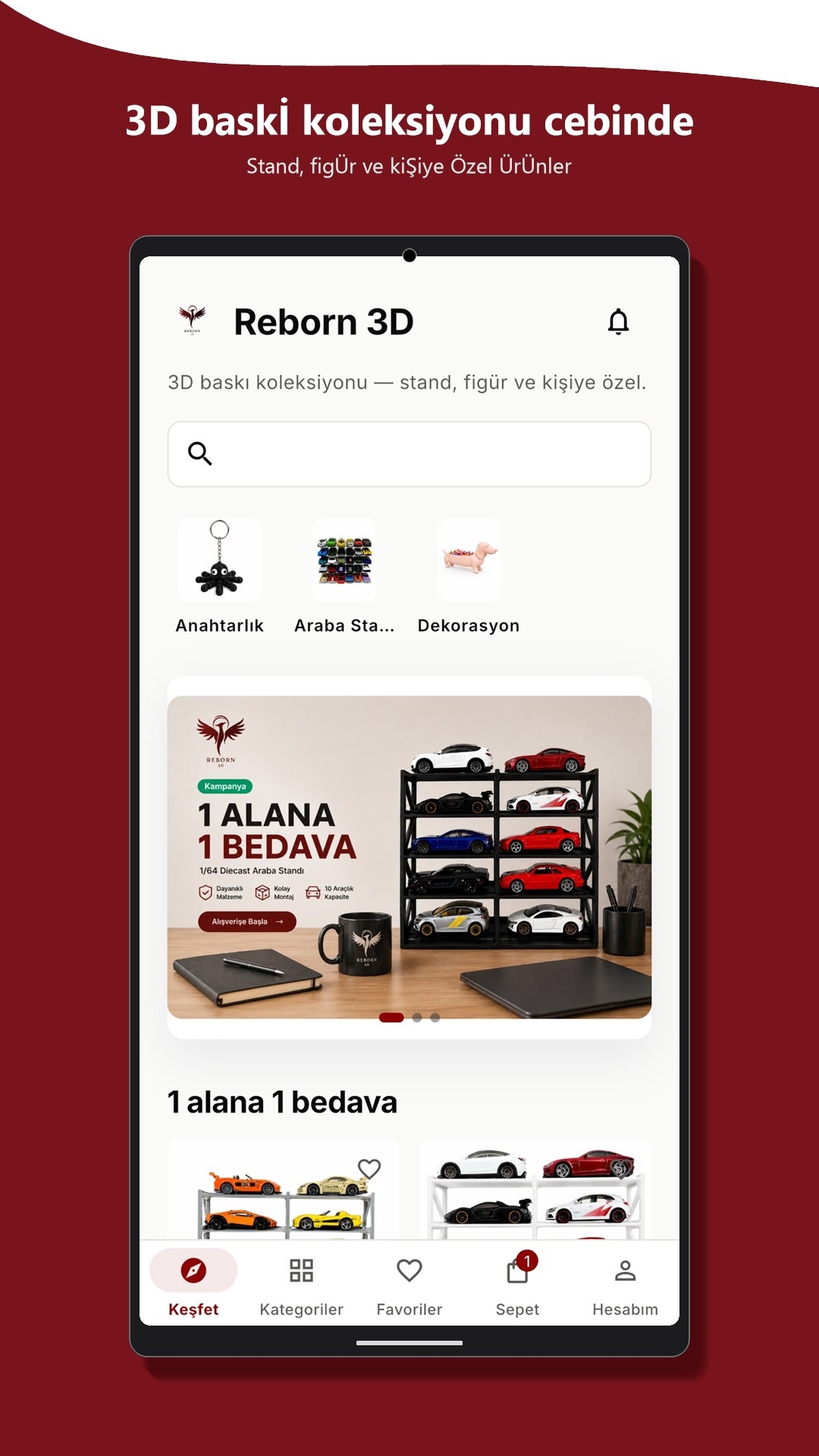 REBORN3D mobil uygulama ekran görüntüsü