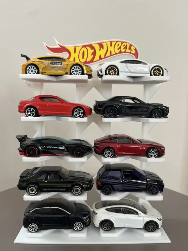 hotwheels 1/64 Ölçek Model Araç Standı 10 Araçlık Koleksiyon Sergileme Rafı 1