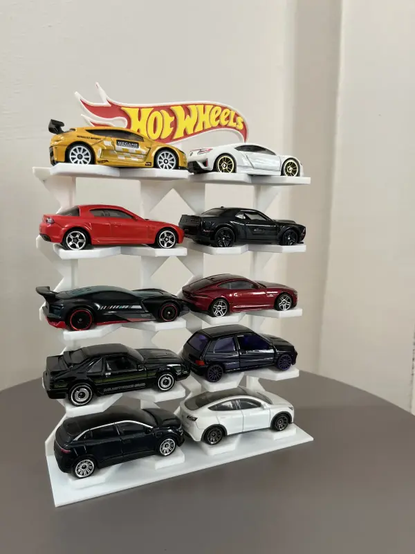 hotwheels 1/64 Ölçek Model Araç Standı 10 Araçlık Koleksiyon Sergileme Rafı 6