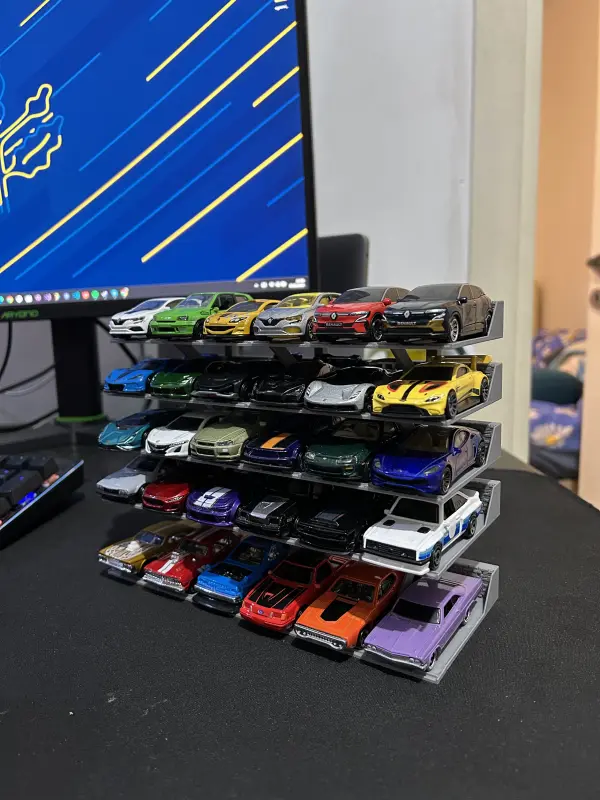 hotwheels 1/64 Ölçek Model Araç Standı 30 Araçlık Koleksiyon Sergileme Rafı 6