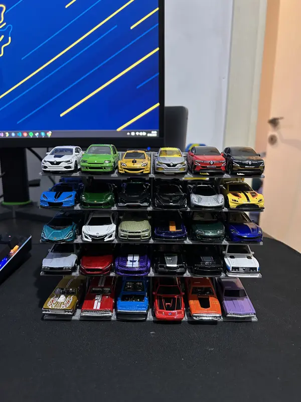 hotwheels 1/64 Ölçek Model Araç Standı 30 Araçlık Koleksiyon Sergileme Rafı 1