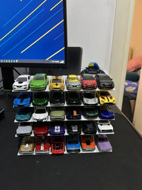 hotwheels 1/64 Ölçek Model Araç Standı 30 Araçlık Koleksiyon Sergileme Rafı 1