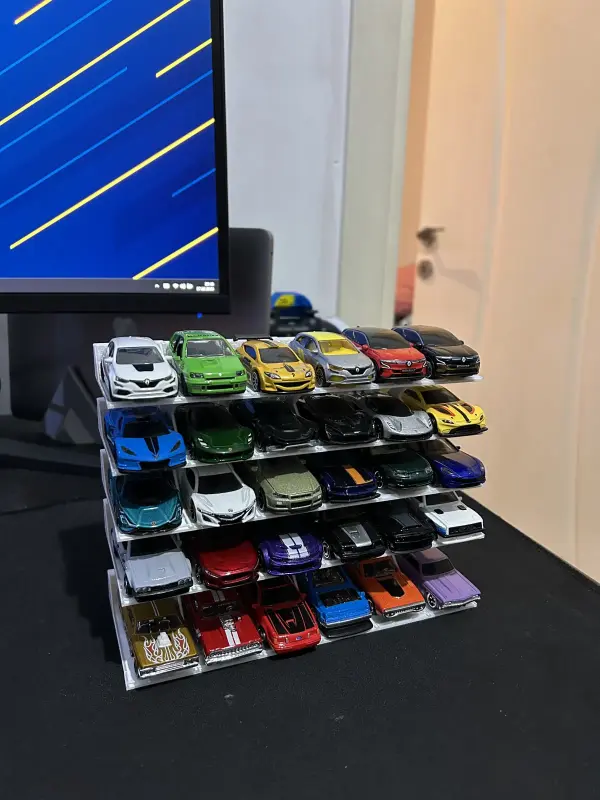 hotwheels 1/64 Ölçek Model Araç Standı 30 Araçlık Koleksiyon Sergileme Rafı 5