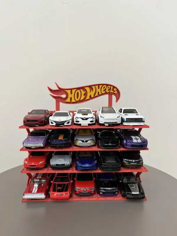 hotwheels 1/64 Ölçek Model Araç Standı 20 Araçlık Koleksiyon Sergileme Rafı 1
