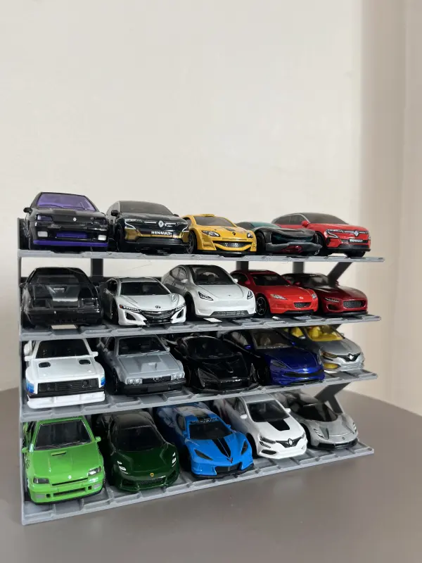 hotwheels 1/64 Ölçek Model Araç Standı 20 Araçlık Koleksiyon Sergileme Rafı 2