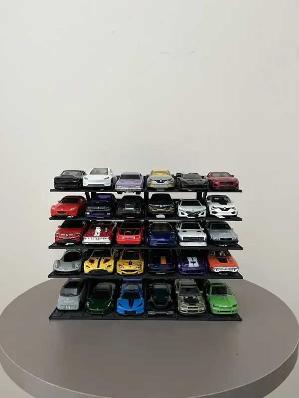 hotwheels 1/64 Ölçek Model Araç Standı 30 Araçlık Koleksiyon Sergileme Rafı 1