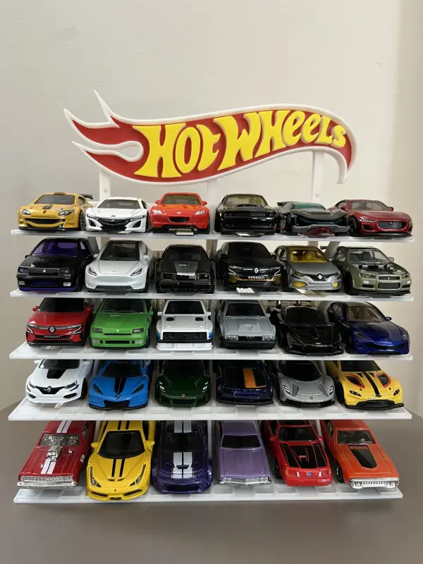 hotwheels 1/64 Ölçek Model Araç Standı 30 Araçlık Koleksiyon Sergileme Rafı 1