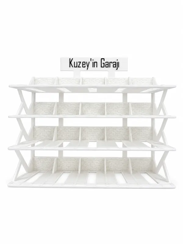 Kişiye Özel 20 Araçlık Diecast Garaj Standı (1/64 Ölçek Uyumlu)