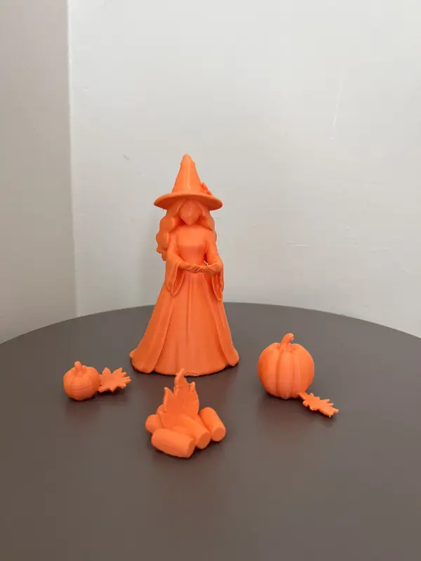 Sonbahar Cadısı 3D Dekoratif Figür 4