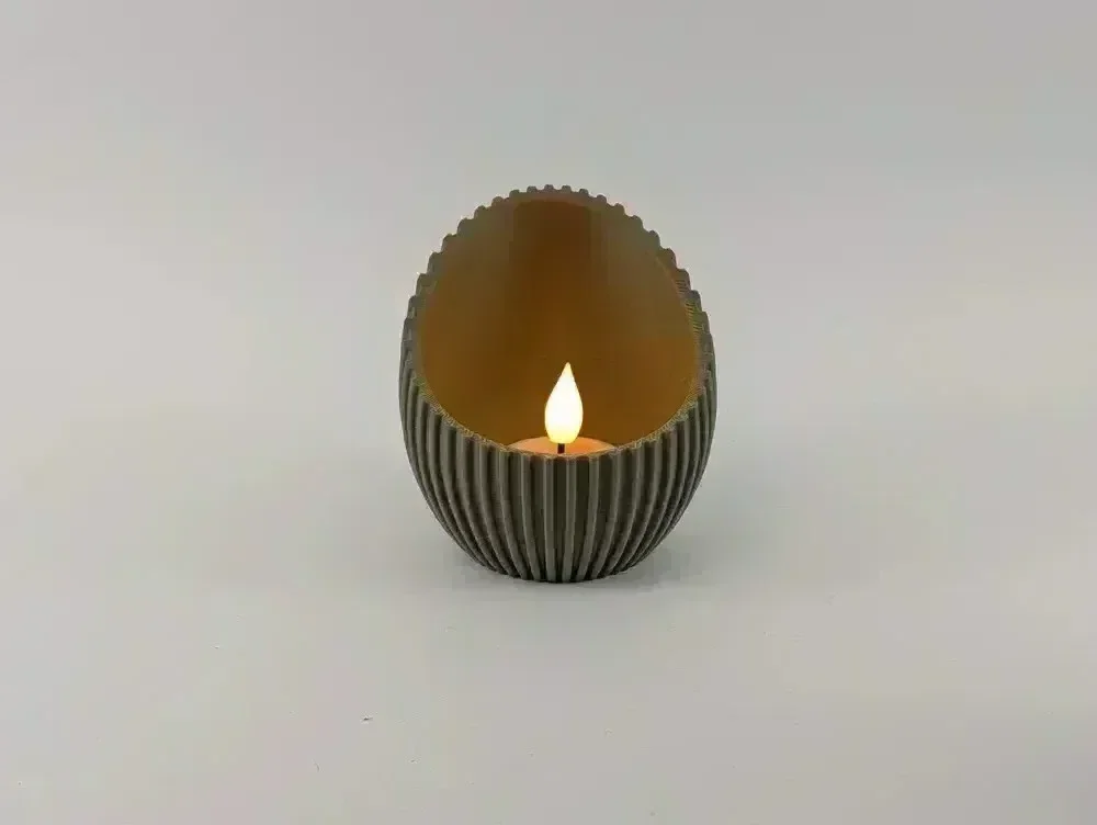 Modern Dalga Tasarımlı Dekoratif Mumluk 2