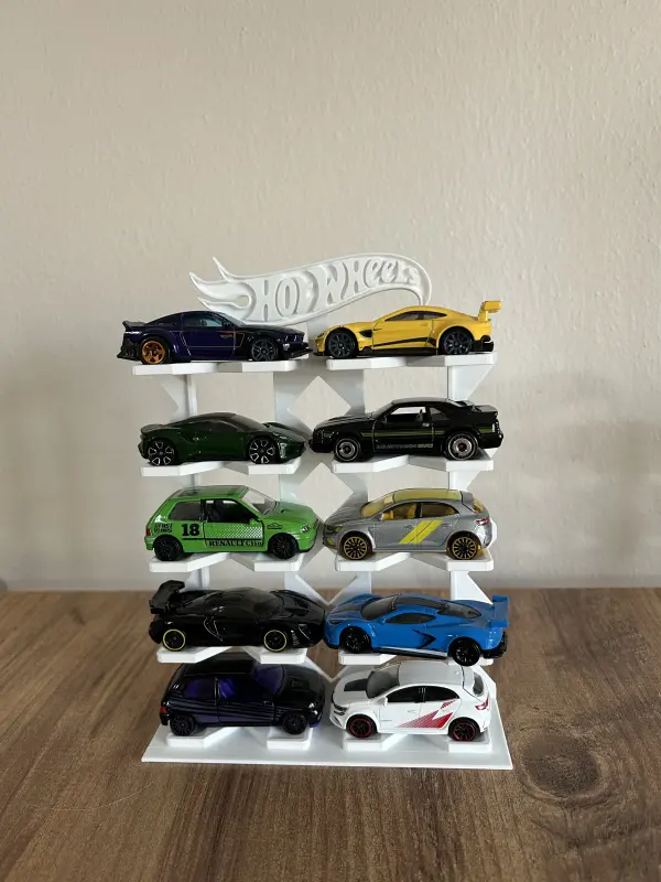 hotwheels 1/64 Ölçek Model Araç Standı 10 Araçlık Koleksiyon Sergileme Rafı 1