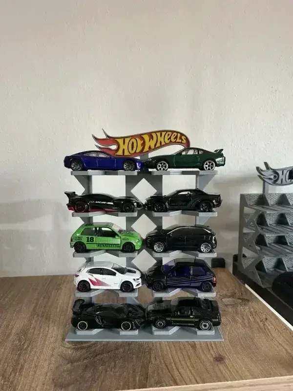 hotwheels 1/64 Ölçek Model Araç Standı 10 Araçlık Koleksiyon Sergileme Rafı 1