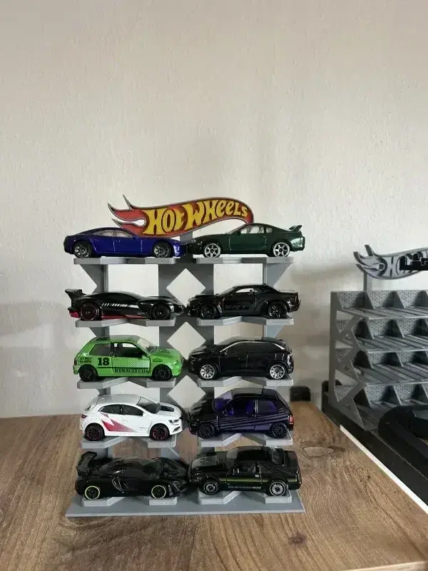 hotwheels 1/64 Ölçek Model Araç Standı 10 Araçlık Koleksiyon Sergileme Rafı 2