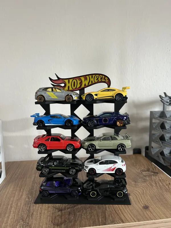 hotwheels 1/64 Ölçek Model Araç Standı 10 Araçlık Koleksiyon Sergileme Rafı 1