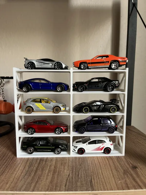 hotwheels 1/64 Ölçek Model Araç Standı 10 Araçlık Koleksiyon Sergileme Rafı - Görsel 2