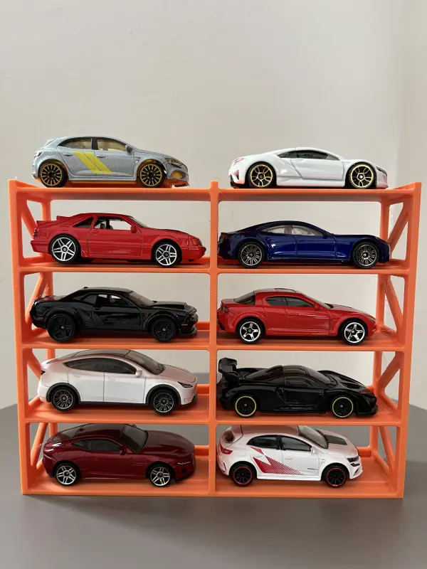 hotwheels 1/64 Ölçek Model Araç Standı 10 Araçlık Koleksiyon Sergileme Rafı - Görsel 1