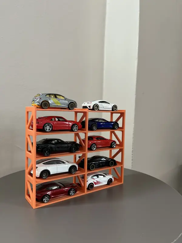 hotwheels 1/64 Ölçek Model Araç Standı 10 Araçlık Koleksiyon Sergileme Rafı - Görsel 2