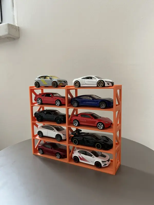 hotwheels 1/64 Ölçek Model Araç Standı 10 Araçlık Koleksiyon Sergileme Rafı - Görsel 3