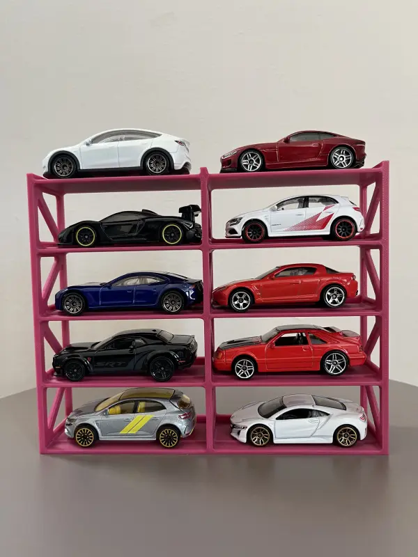 hotwheels 1/64 Ölçek Model Araç Standı 10 Araçlık Koleksiyon Sergileme Rafı - Görsel 3