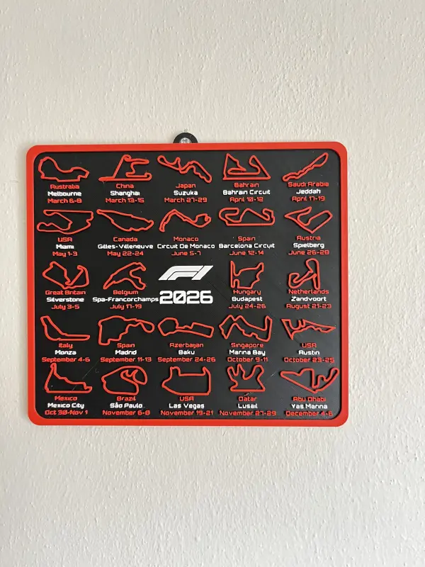 F1 2026 Pist Takvimi Tablosu 1