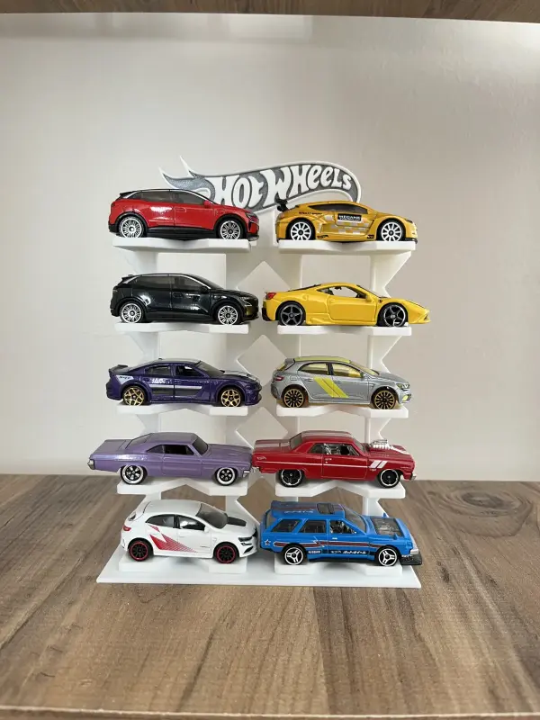 hotwheels 1/64 Ölçek Model Araç Standı 10 Araçlık Koleksiyon Sergileme Rafı 1