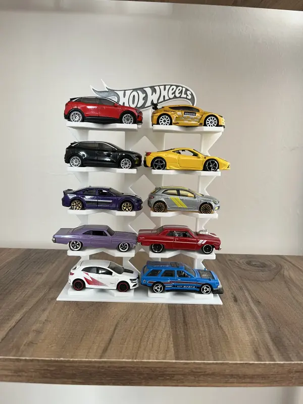 hotwheels 1/64 Ölçek Model Araç Standı 10 Araçlık Koleksiyon Sergileme Rafı 2