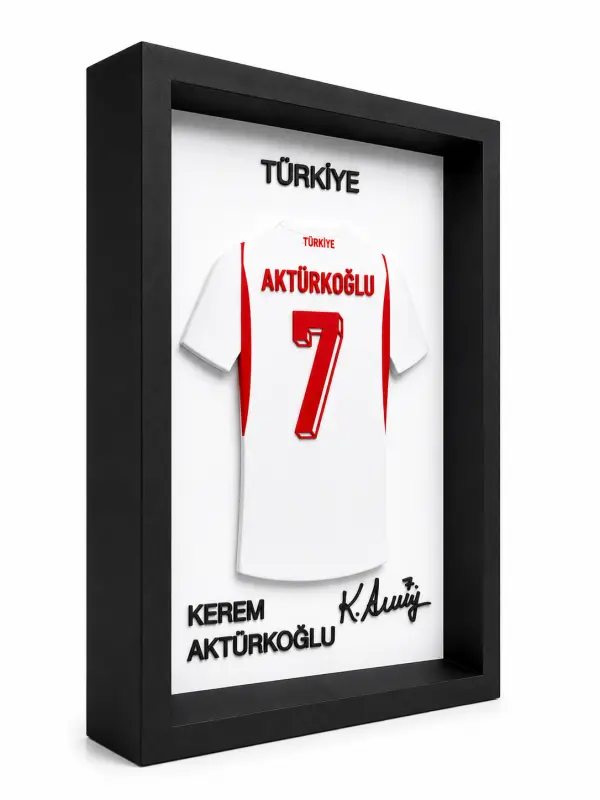 Kerem  Aktürkoğlu İmzalı Milli Takım Forma Çerçevesi 2