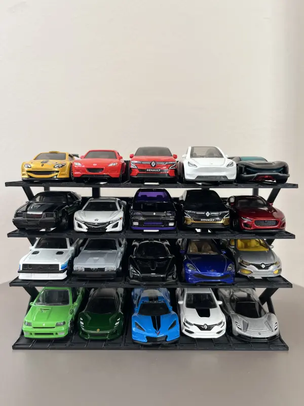 hotwheels 1/64 Ölçek Model Araç Standı 20 Araçlık Koleksiyon Sergileme Rafı 1