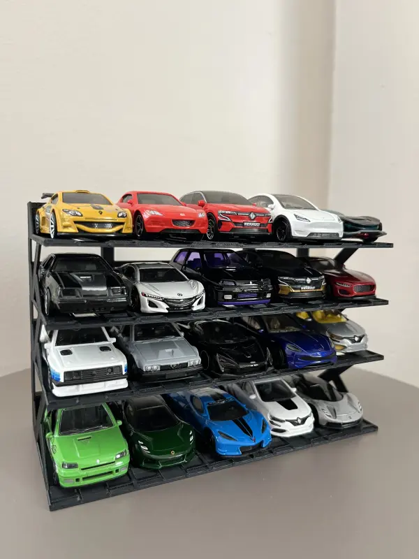 hotwheels 1/64 Ölçek Model Araç Standı 20 Araçlık Koleksiyon Sergileme Rafı 2