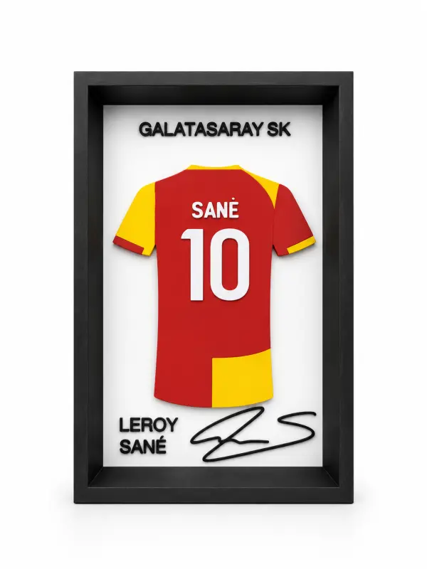 Leroy Sane İmzalı Galatasaray Forma Çerçevesi 1
