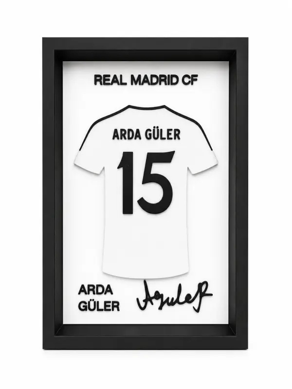 Real Madrid Arda Güler İmzalı Forma Çerçevesi 1