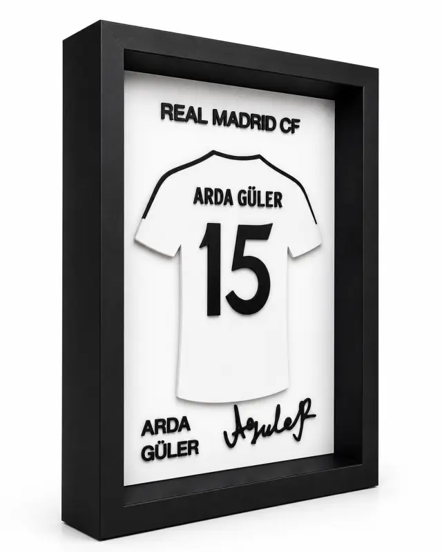 Real Madrid Arda Güler İmzalı Forma Çerçevesi 2