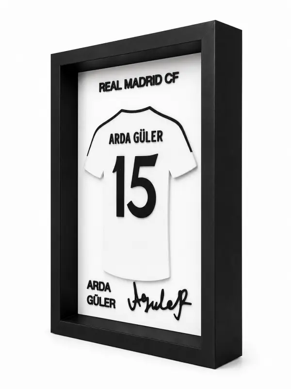 Real Madrid Arda Güler İmzalı Forma Çerçevesi 3
