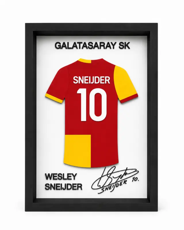 Galatasaray Wesley Sneijder imzalı dekoratif forma çerçevesi 1