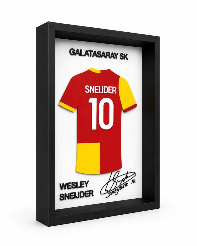 Galatasaray Wesley Sneijder imzalı dekoratif forma çerçevesi 2